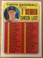 2018 Topps Heritage Aaron Judge 1st Series Checklist Baseball Card #361 Yankees