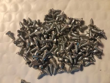 #4 x 3/8" FLAT HEAD SLOTTED WOOD SCREWS STEEL ZINC SELECT QTY