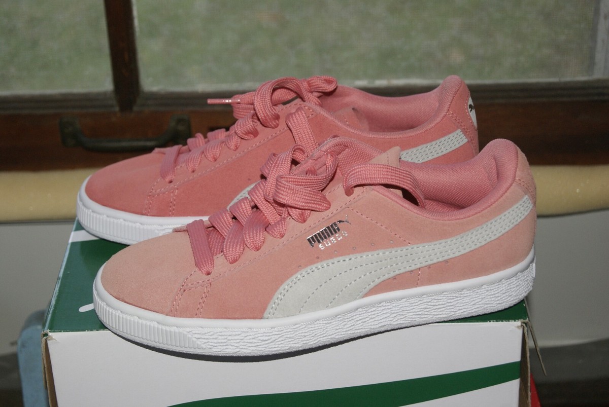 Women Puma Suede Classic Shell Pink Glacier Gray Sz