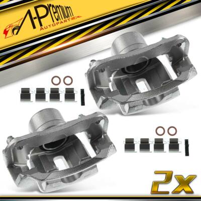 A-Premium Pair Front Brake Calipers with Bracket for Toyota Highlander 2001-2007