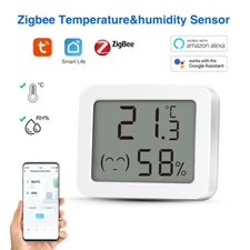 Tuya Zigbee Smart Temperature Humidity Sensor LCD Indoor Thermometer Hygrometer