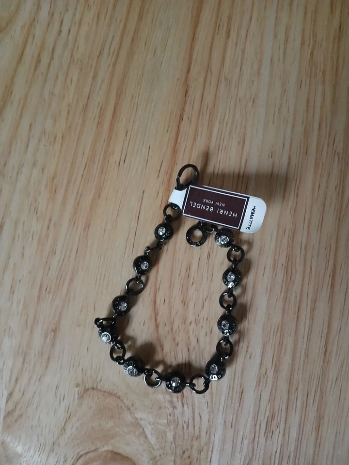 Pulsera de Hematita Henri Bendel Moderna Diseñador Joyería Tono Gris Gunmetal Foto 2 de 4