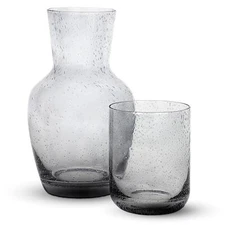 Bruno Magli Bubble Carafe, 2-Pc Set, Gray, 28 Oz