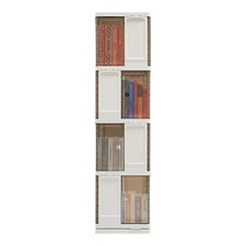 4-Tier Rotating Bookshelf, Book Storage Shelf, Floor Standing Rotating Bookcase
