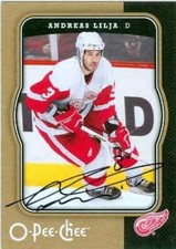 Andreas Lilja autographed Hockey Card (Detroit Red Wings) 2007-2008 O-Pee-Chee