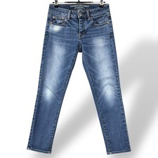 American Eagle Outfitters Jeans Womens Sz 00 Boy Crop Stretch Medium Wash Denim