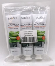 3X   Sadoer Aloe Vera Refreshing Moisturizing Hand Cream 1.05 floz Sealed
