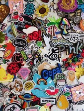 50 Randomly Picked Iron On Patches Surprise Grab Bag Free USA Shipping