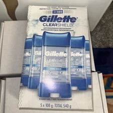 Gillette Cool Wave Clear Gel Men’s Antiperspirant & Deodorant 3.8 oz, 5 Pack.