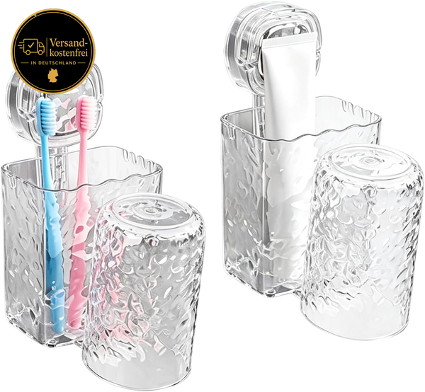 2 StüCk Saugnapf ZahnbüRstenhalter, Transparent Wand Ohne Bohren-image