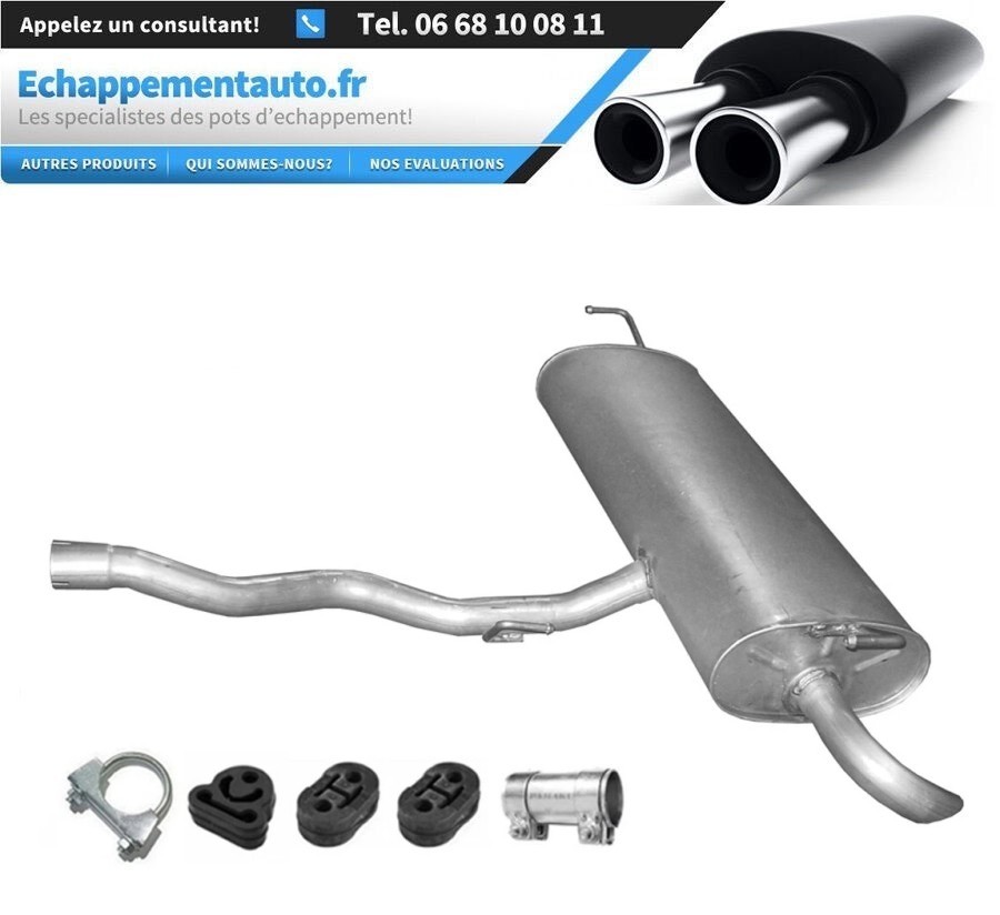 Silencieux échappement Nissan Qashqai 1.5 dCi 2006-2009 sans FAP en acier 20100JD500