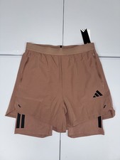 Adidas Men's Power 2-in-1 Primelift Shorts Warm Clay/Black JI8205 Size L 75