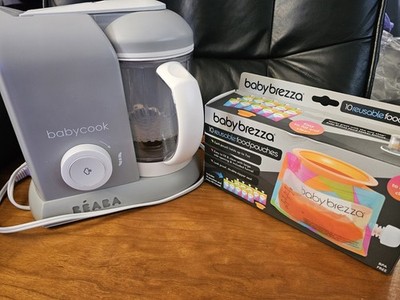 BEABA Babycook Solo 4 in 1 Homemade Baby Food Maker Cooker Processor Grey EUC 