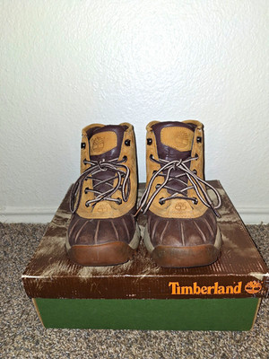 Timberland Men s Leather Hiking Ankle Boots Lace-Up Brown/Tan US 8.5