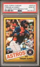 2020 Topps Chrome Yordan Alvarez 1985 Gold Refractor Rookie /50 #85TC-4 PSA 10