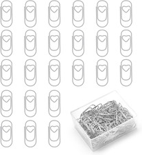 Small Paper Clips, 130Pcs Heart Shaped Paperclips Metal Paper Clips Bookmark Cli