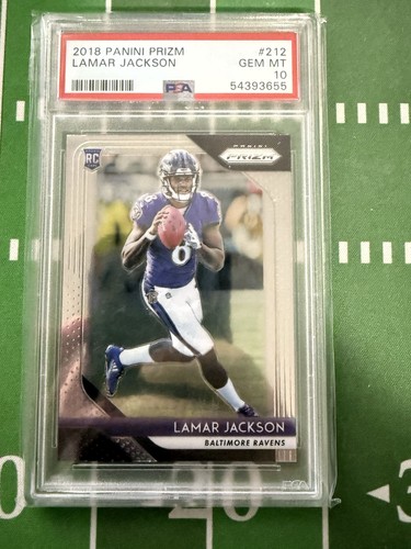 2018 Prizm Lamar Jackson RC PSA 10 Ravens
