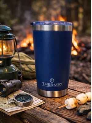 THERMIC Vacuum Insulated Stainless Steel Tumbler Black or Navy blue