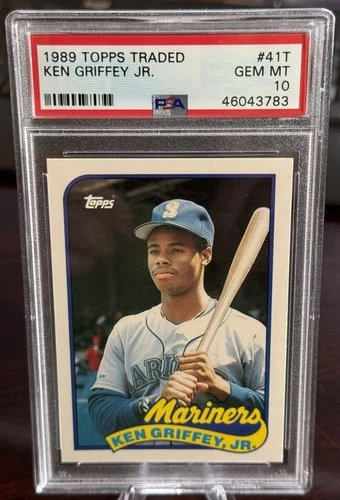 1989 KEN GRIFFEY JR TOPPS TRADED ROOKIE PSA 10  MARINERS HOF 50-50? (783)