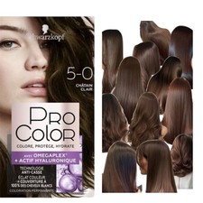 LOT 2 Colorations SCHWARZKOPF Pro Color PERMANENTE   5-0 CHÂTAIN CLAIR