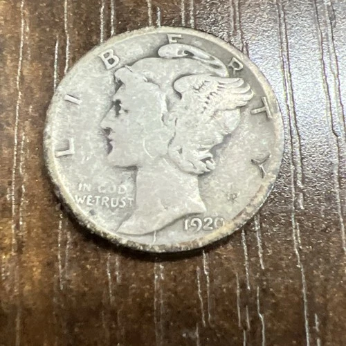 1920-D MERCURY SILVER DIME Very Good Details Actual Coin Great Coin Own