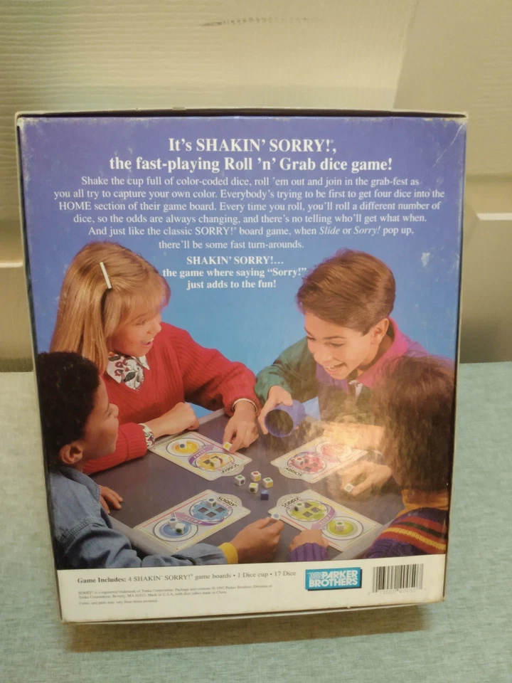 Complete Vintage 1992 Parker Brothers Shakin' Sorry! Board Dice Game - SEE PICS - Image 4 of 4