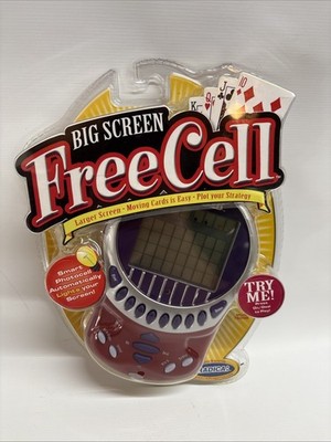 Radica Big Screen Free Cell Solitaire Handheld Electronic Game NEW SEALED
