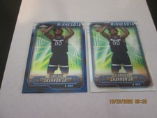 TERRENCE SHANNON JR 2024-25 TOPPS CHROME BLUE REFRACTOR & BASE ROOKIE CARDS #105