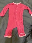 Kickee Pants Bamboo Penguin Coverall With Snaps Winter Holiday Pink 0-3 Months — photo 3