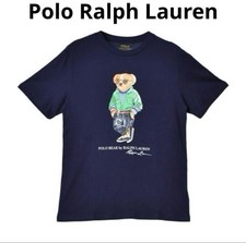 Women L Polo Ralph Lauren Bear T-Shirt Navy Unused Classic Iconic Collectible
