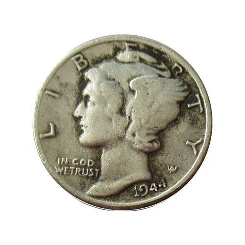 5 PCS USA 1944 Mercury Dimes Coin - Brilliant Uncirculated Mixed Dates