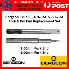 Bergeon 6767-SF and 7767-SF Replacement Spare 2 x Fork End Spring Bar Tool Set