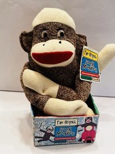 The Original Sock Monkey Plush Stuffed Animal 2009 Toy Street Players In Box SH1