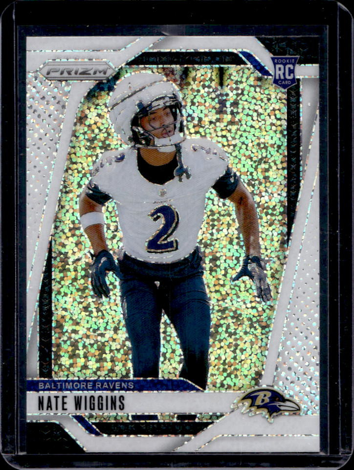 2024 Panini Prizm Nate Wiggins White Sparkle SSP RC #380