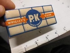 WRIGLEY'S P.K. chewing gum box 1940s EMPTY Canada bi-lingual JUICY FRUIT #3E-C