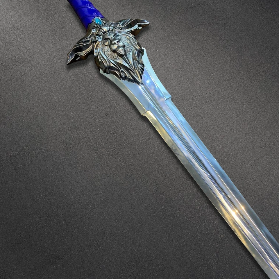 Espada Decorativa Cabeza de León Fantasía 40" - Piezas Exhibición Guardia Real Estilo Medieval Foto 4 de 4