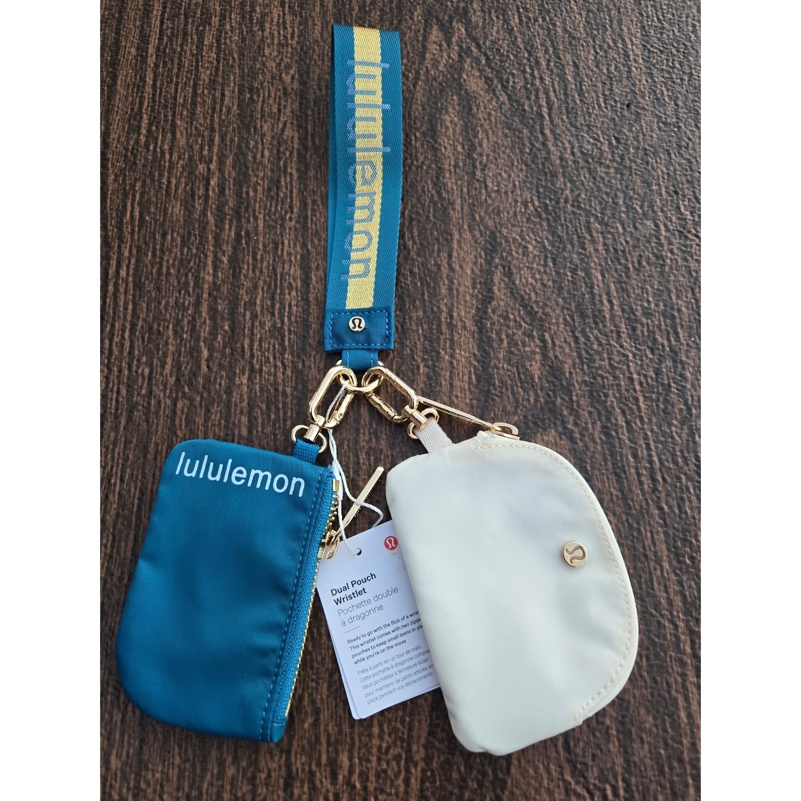BNWT Lululemon Dual Pouch Wristlet Storm Vapor Teal PRICE IS FIRM
