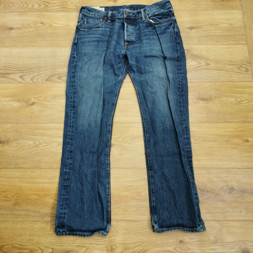 Abercrombie & Fitch Jeans Mens W36 L32 Blue Regular Fit Straight Leg Denim - Image 2 of 4