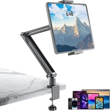 Long Arm Tablet Stand Phone Holder Lazy Bed Desk Mount For iPhone iPad Tablet