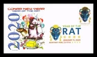 PANDA US COVER 2020 YEAR OF THE RAT PICTORIAL CANCEL FIRST DAY OF ISSUE