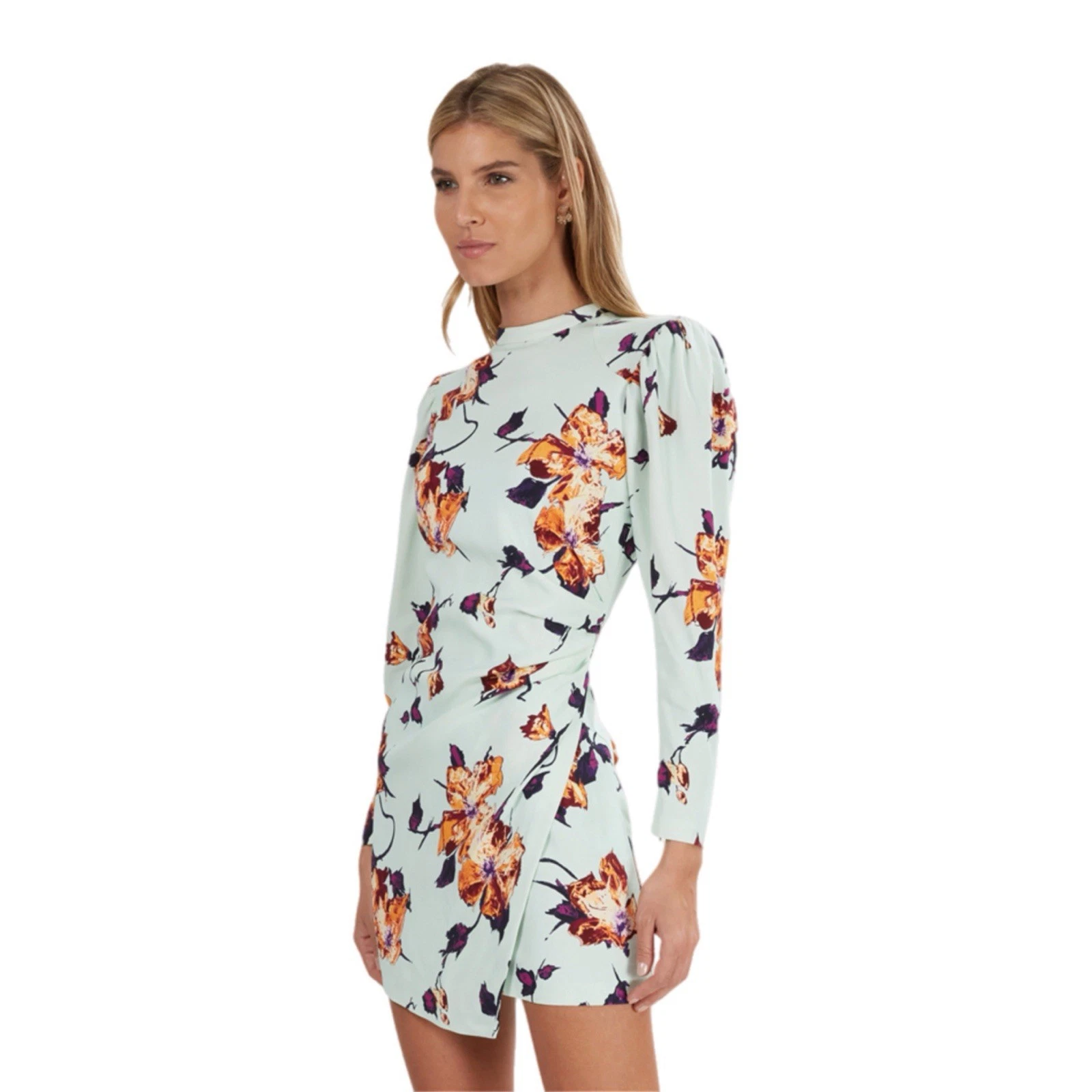 TORY BURCH NUOVO A.L.C. Abito donna floreale come nuovo e arancione