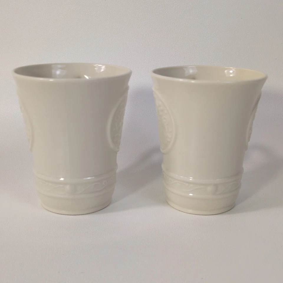 BELLEEK Classic - Juego de 2 tazas artesanales irlandesas - 10 oz - Taza de té hecha a mano en Irlanda Foto 4 de 4