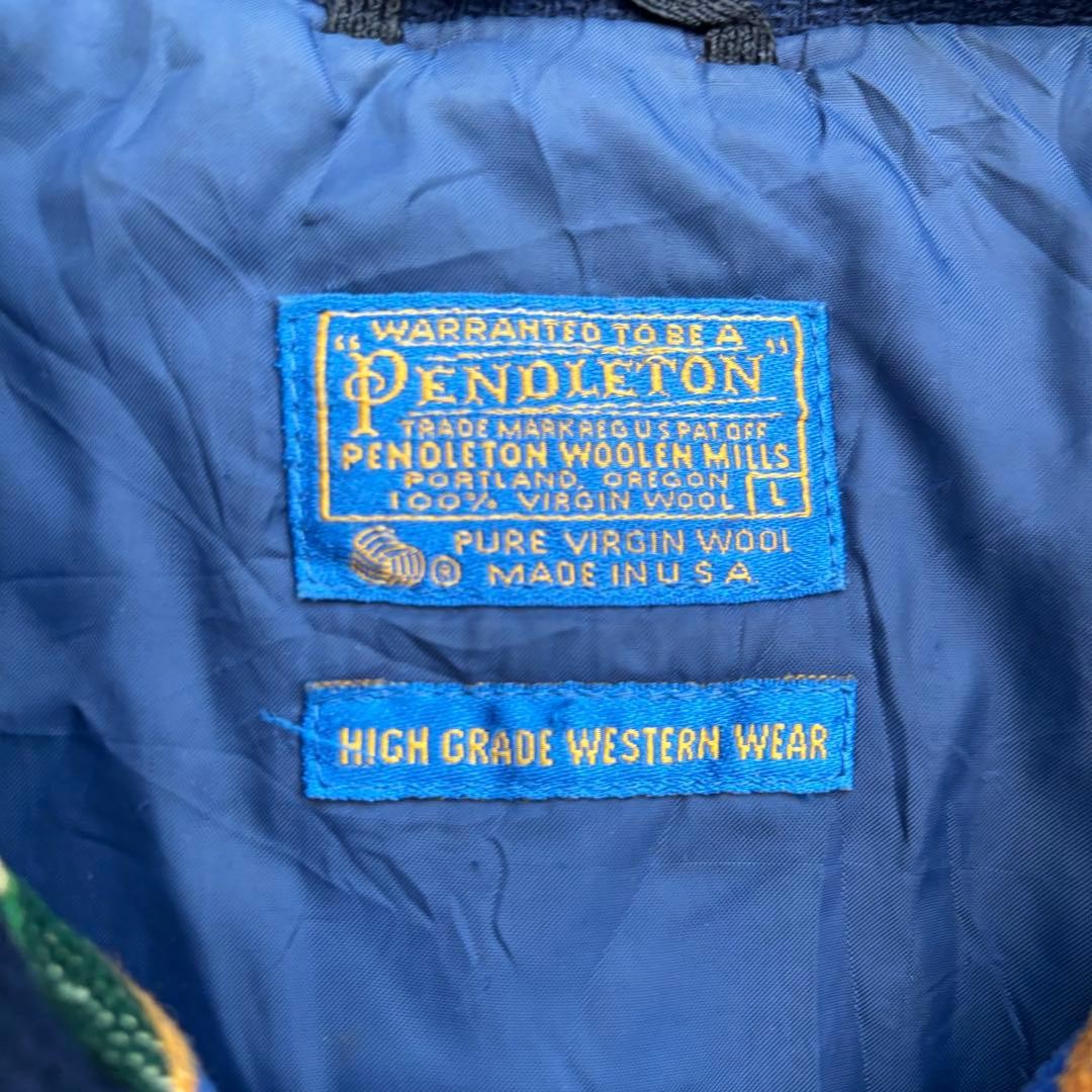 Pendleton Wool Jacket 70s Native Pattern Insulate… - image 7