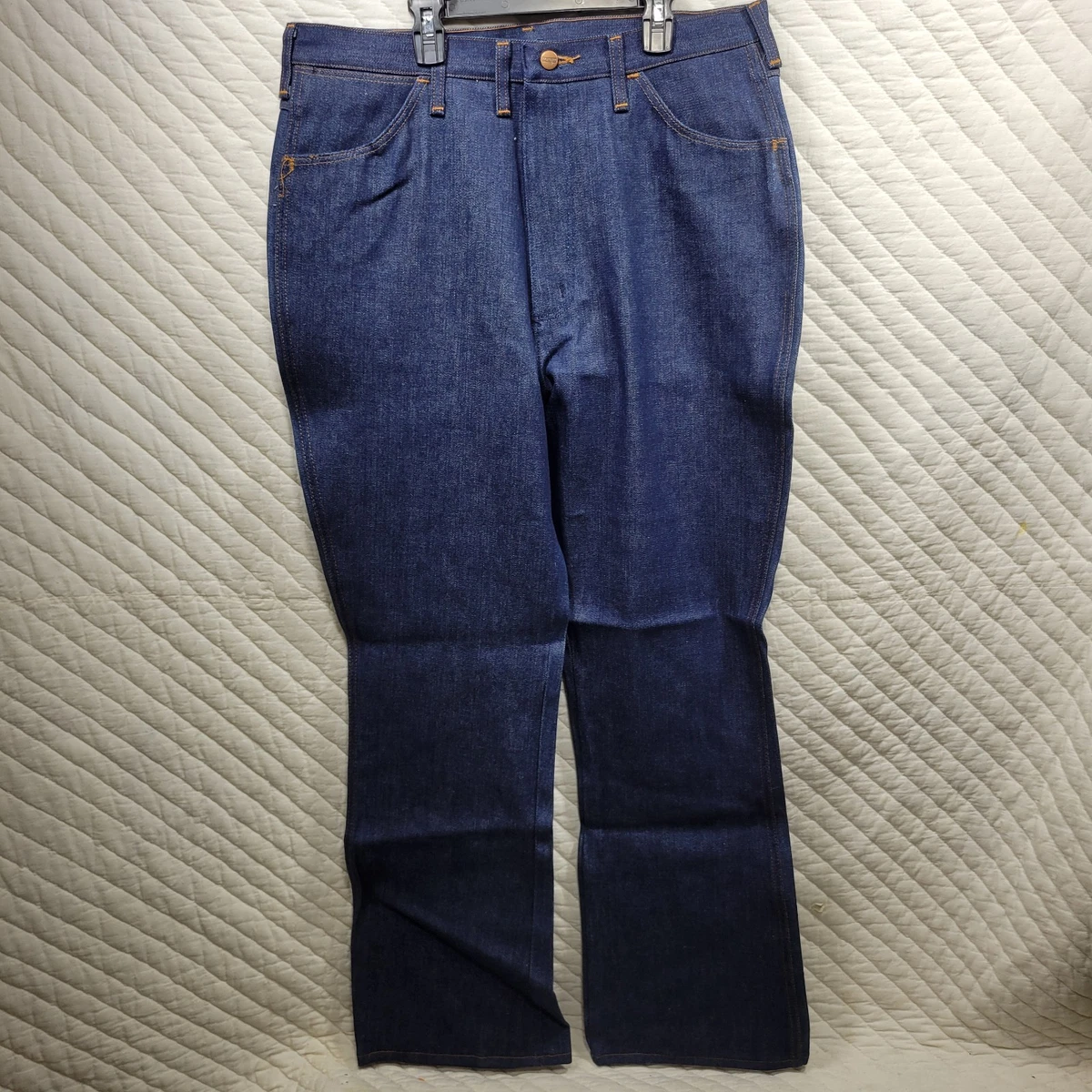 PONGOさん専用です　70年代 Wrangler MADE IN U.S.A Vintage 70s 80s Blue Wrangler Cowboy Cut Bootcut Denim Jeans 36x36