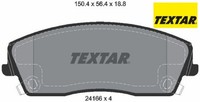 Textar 2416601 Bremsbelagsatz FüR Scheibenbremse Bremsbelagsatz