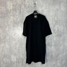 GANNI Oversized Logo Embroidered T-Shirt Dress XXS/XS Black