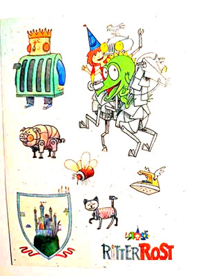 Sticker 8 stickers seepage knight rust Europe 10.5 x 15 cm