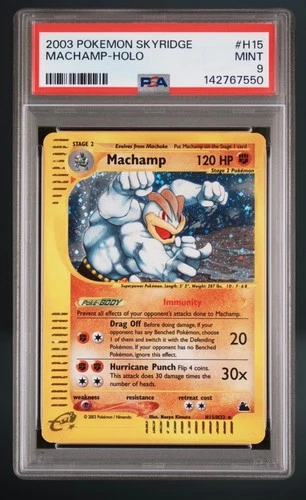 2003 Pokemon Machamp Skyridge Holo #H15 PSA 9 MINT