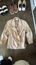 Oak and Fort Camel Oversized Women  s Blazer Size L Brown