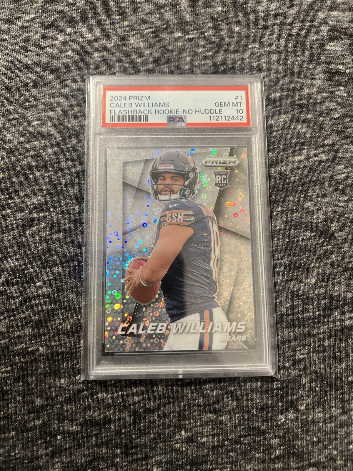 Caleb Williams Panini Prizm Flashback Rookie #1 No Huddle